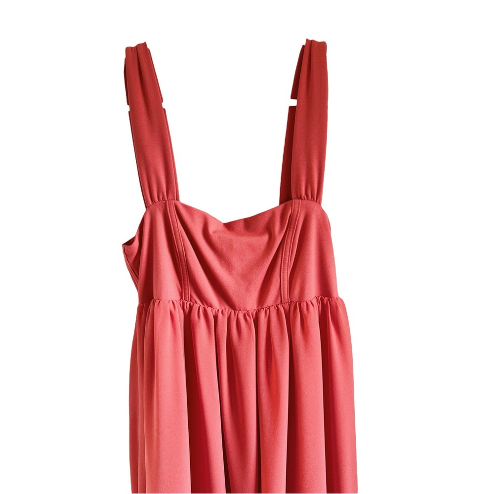 Reddish Orange Midi Dress